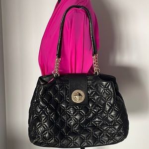 Kate Spade Quilted Black Leather Shoulder Bag